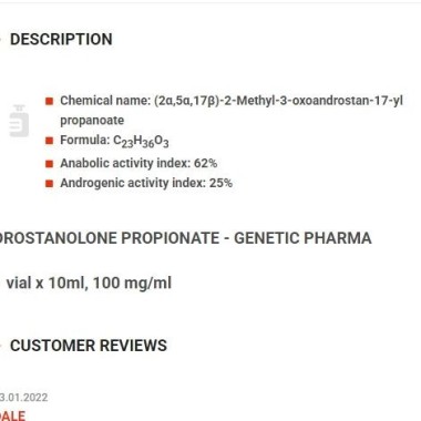 Drostanolone Propionate Genetic Labs